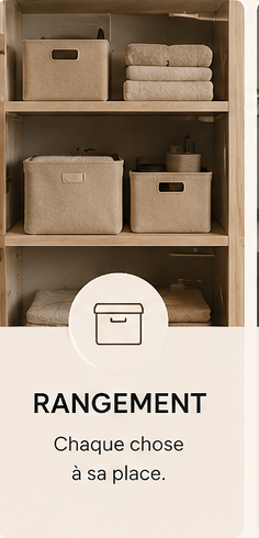 Rangement — Chaque chose à sa place